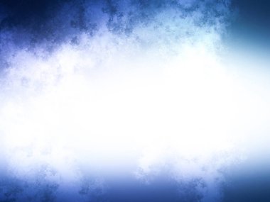 Beyaz bulutlu soyut mavi arkaplan, vektör illüstrasyonu.