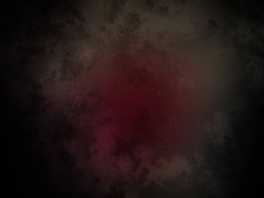 Sulu boya darbeleriyle koyu kırmızı desen.