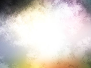 Beyaz arkaplanda soyut renkli suluboya. Dijital resim.