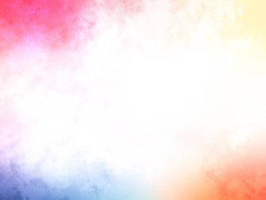 Beyaz arkaplanda soyut renkli suluboya. Dijital resim.