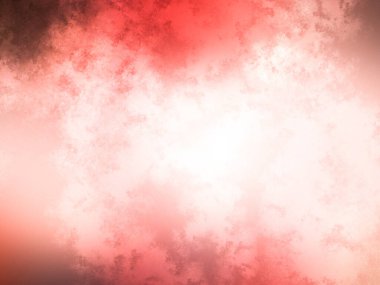 Bulanık arkaplanda soyut kırmızı ve beyaz bulutlar, zarif ve rüya gibi