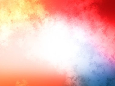 Beyaz arkaplanda soyut renkli suluboya. Dijital resim.