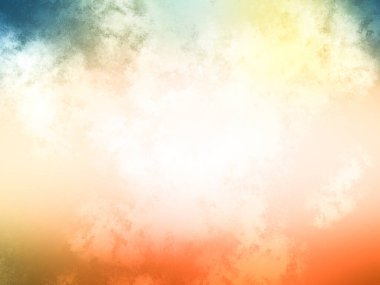 Gökyüzündeki soyut renkli bulutlar. vektör illüstrasyonu