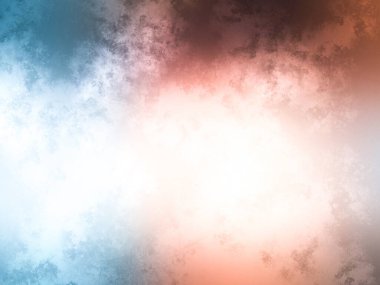 Beyaz üzerine izole edilmiş akvaryum boyası desenli ve serpiştirilmiş soyut suluboya arka plan resmi. gökkuşağı tonları