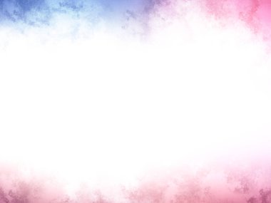 Beyaz bulutlu pembe ve mavi gökyüzü arkaplanı, vektör illüstrasyon tasarımı