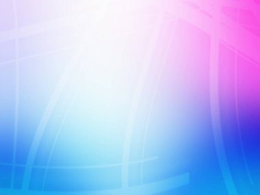 Açık pembe, eğri çizgileri olan mavi vektör arkaplan. Soyut ve gradyan renkte renkli çizimler. Broşürler, broşürler için desen.