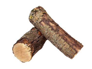 Ahşap izole üzerinde beyaz arka plan günlüğe kaydeder.