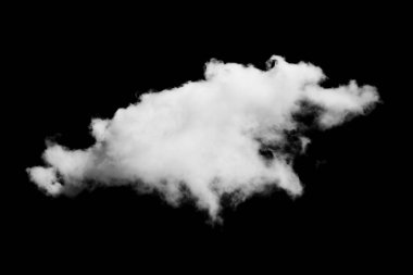 Siyah arkaplanda beyaz bulut.