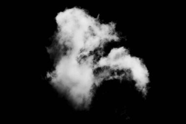 Siyah arkaplanda beyaz bulut