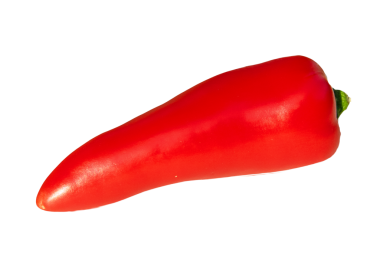 Beyaz arkaplanda kırmızı biber