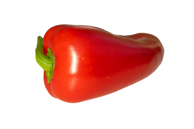 tatlı taze dolma biber beyaz bir arka planda izole edilmiş kırpma yolu ile.