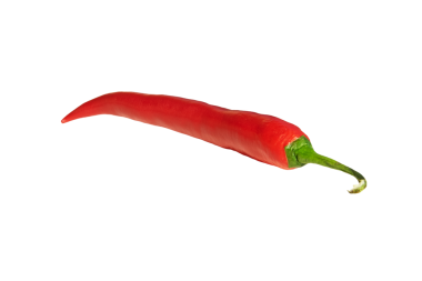 siyah arka plan üzerine izole kırmızı acı biber