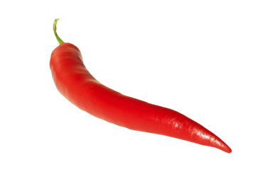 Taze kırmızı kırmızı biber beyaz üzerine kırmızı biber