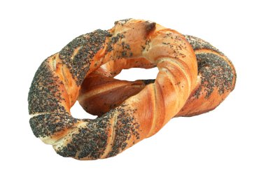 Beyaz arkaplanda ekmek
