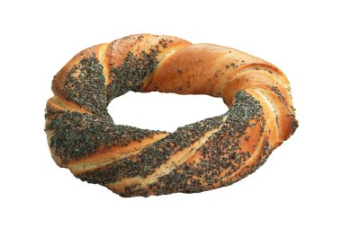 Beyaz arka plan üzerinde izole haşhaş tohumu