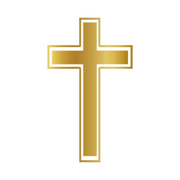 Christenkreuz Keltisches Kreuz Kruzifix Christenkreuz Christentum Gold Goldkreuzvektor — Stockvektor