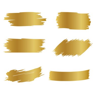 Altın grunge fırça fırça darbeleri, grunge altın işareti, grunge çerçeve, altın sıçrama çerçeve