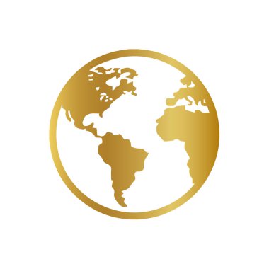 Altın Toprak Dünya haritası vektörü, altın toprak vektörü, altın toprak işareti, altın toprak simgesi