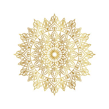 Altın Çiçek Mandala Vektörü, Altın Doğu deseni, İslam, Arap, Türkçe, Pakistan, Çince, Mandala vektörü
