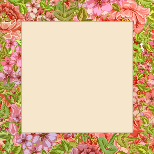 floral greeting card, floral borders, gift card