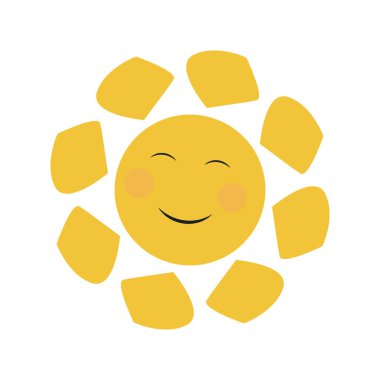 Güneş gülüşü vektörü, güneş çizimi