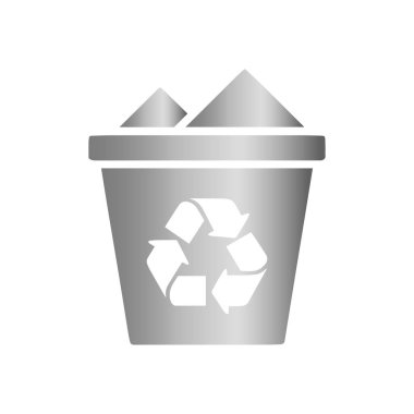 gümüş geri dönüşüm sembolü simgesi