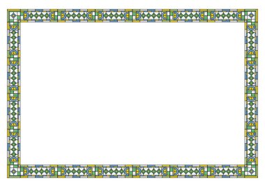 Klasik çerçeve vektörü, tasarımınız için çerçeve