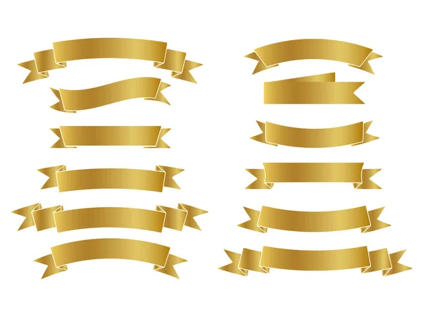 altın kurdele seti vektörü