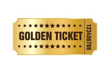 Altın bilet vektörü, altın bilet 
