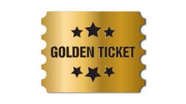 Altın bilet vektörü, altın bilet 
