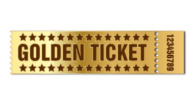 Altın bilet vektörü, altın bilet 
