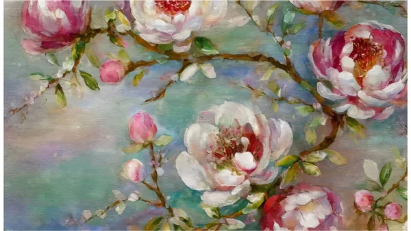 Yağlı boya çiçekler arka plan, desen yağlı boya resim, çiçekler, sanat, boyanmış renk, natürmort yağlı boya dokusu,