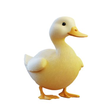 3d ördek vektör çizimi