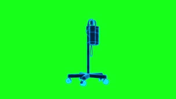 Sprzęt Szpitalny Stań Zielony Ekran Technologii Wideo Wyposażenie Szpitalne Technologia — Wideo stockowe