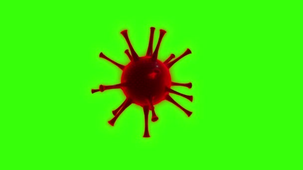 Πράσινο Βίντεο Τεχνολογίας Κυττάρων Ιών Οθόνη Βίντεο Τεχνολογίας Κυττάρων Ιών — Αρχείο Βίντεο