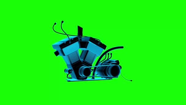 Motor Yeşil Ekran Teknoloji Videosu Motor Teknolojisi Videosu Motor 360 — Stok video