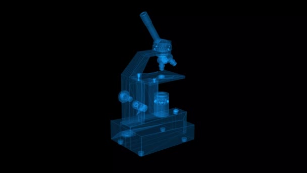 Vídeo Tecnologia Microscópio Microscópio Tecnologia Vídeo Microscópio 360 Turno Microscópio — Vídeo de Stock