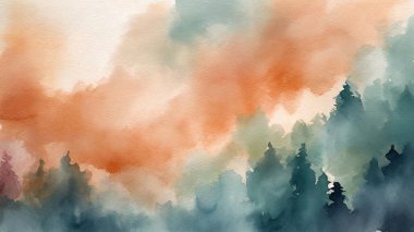 Suluboya desenli arka plan boyası