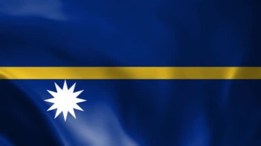 Nauru Dalgalanan Bayrak, Nauru Bayrağı, Nauru Dalgalanan Sancak, Nauru Bayrağı 4K Görüntü