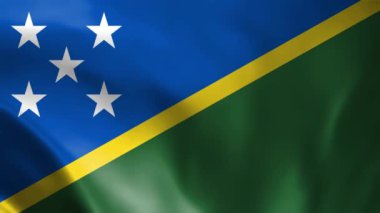Solomon Adaları 'nın bayrağı sallanıyor. Solomon Adaları rüzgarda bayrak sallıyor. Solomon Adaları Ulusal Bayrağı. Solomon Adaları 'nın işaretleri kusursuz döngü animasyonları