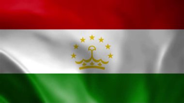 Tacikistan bayrağı sallaması, mükemmel döngü, 4K video arkaplan, resmi renkler, Ulusal Tacikistan bayrak animasyonu 4k en iyi seçim ve görüntüleriniz için takım elbise