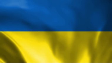 Ukrayna 'nın son derece detaylı kumaş dokuma bayrağı. Ukrayna 'nın mavi ve sarı Ukrayna ulusal renklerini sallayan yavaş hareket bayrağı. Rüzgarda dalgalanan Ukrayna bayrağı ülkenin ulusal sembolüdür..