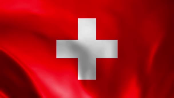Flag Switzerland High Quality Resolution — Stock video