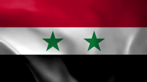 Siria Bandiera Sventola Animazione Loop Perfetto Sfondo Video Colori Ufficiali — Video Stock