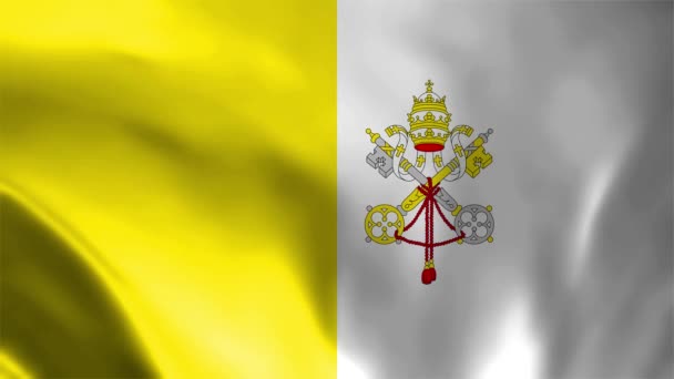 Bandeira Cidade Vaticano Acenando Animação Cidade Vaticano Acenando Com Bandeira — Vídeo de Stock