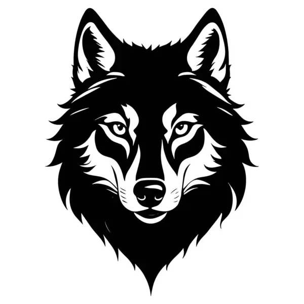 kurt başı siluet vektörü