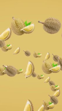 durian ve durian girdap arkaplan videosunu dilimler