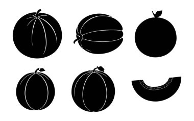 Kavun vektör görüntüsü kümesi