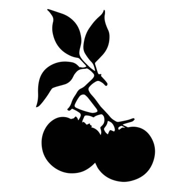 Hurma vektörü resim silueti, hurma illüstrasyonu, hurma işareti