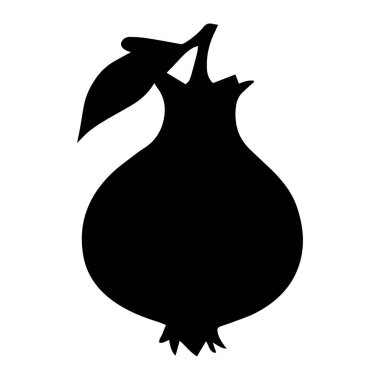 Nar vektör görüntü silueti, nar işareti